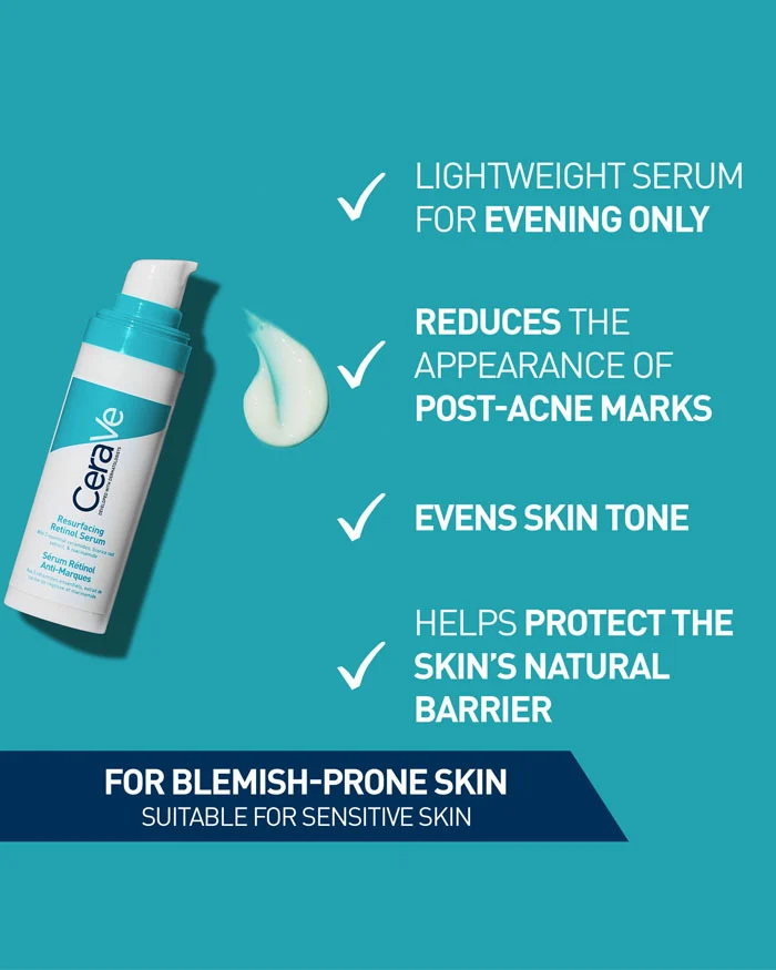 CERAVE Resurfacing Retinol Serum with Ceramides & Niacinamide 2