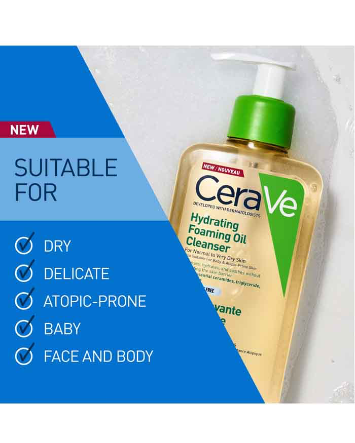 CERAVE Hydrating Foaming Oil Cleanser 3