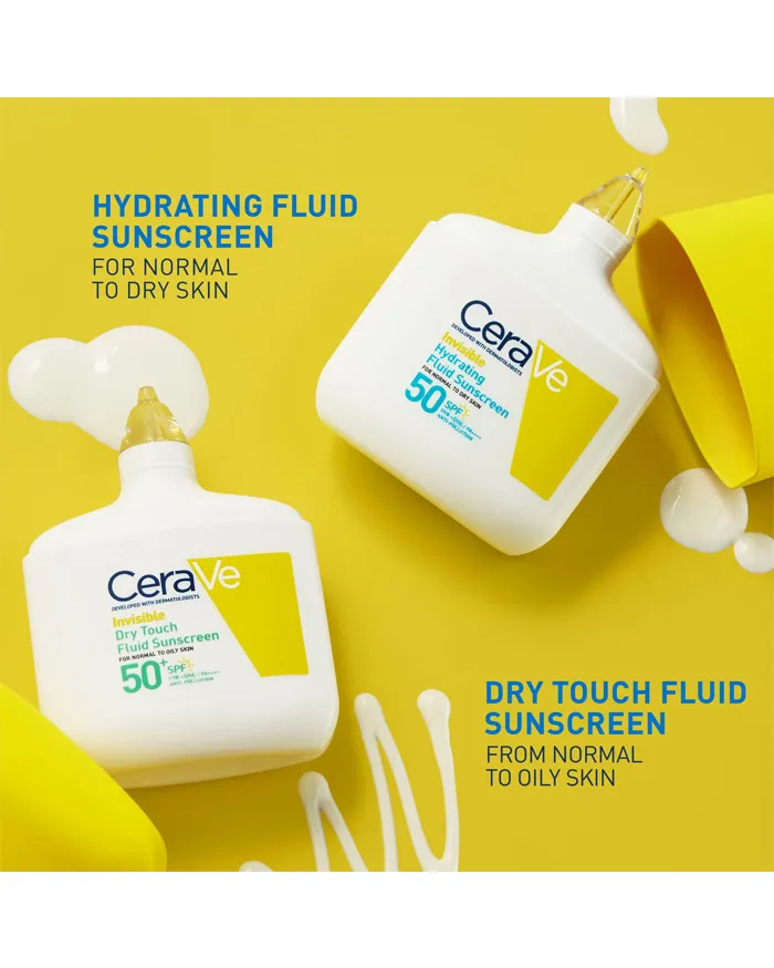 CERAVE Invisible Dry Touch Fluid Sunscreen Spf 50+ 2