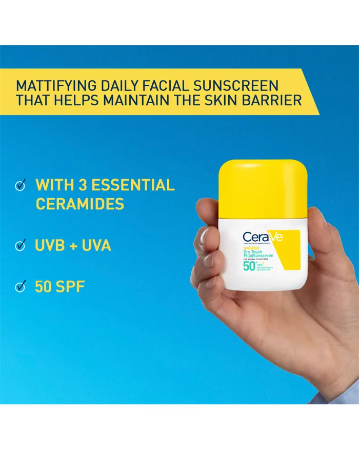 CERAVE Invisible Dry Touch Fluid Sunscreen Spf 50+ 4