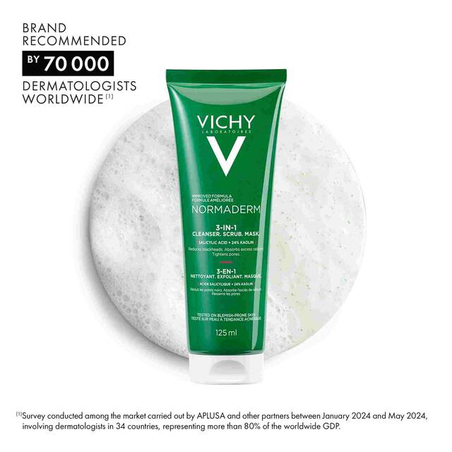 VICHY Normaderm 3-In-1 Scrub + Cleanser + Mask 2