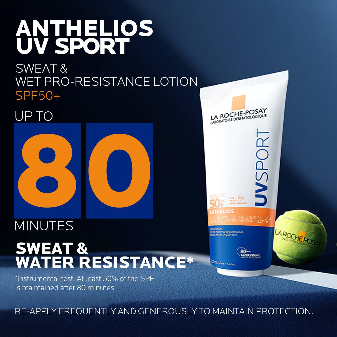 LA ROCHE POSAY Anthelios UVSPORT Wet & Sweat Pro-Restistance lotion spf50+ 3