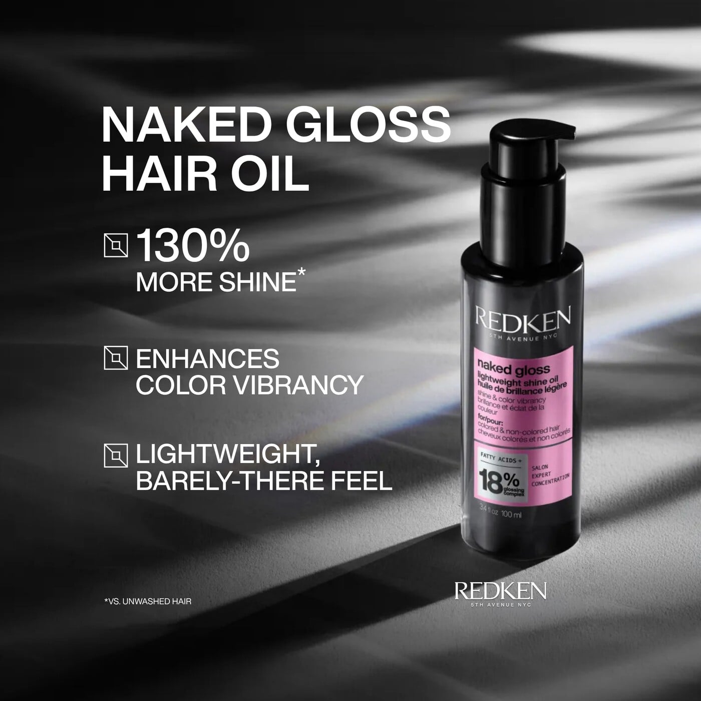 REDKEN Naked Gloss Lightweight Shine Oil 2