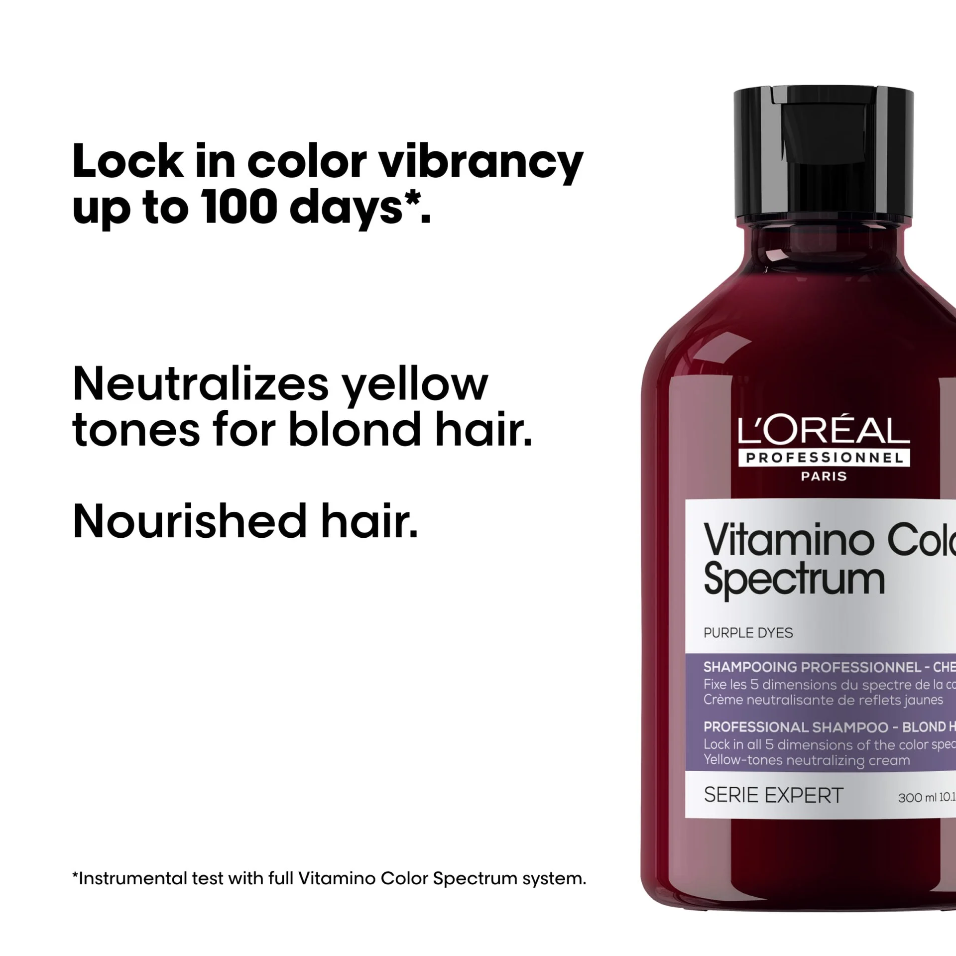 Loreal Professionnel Vitamino Color Spectrum Vitamino Color Spectrum] Yellow Tones Neutralizing Shampoo for Blonde hair 3