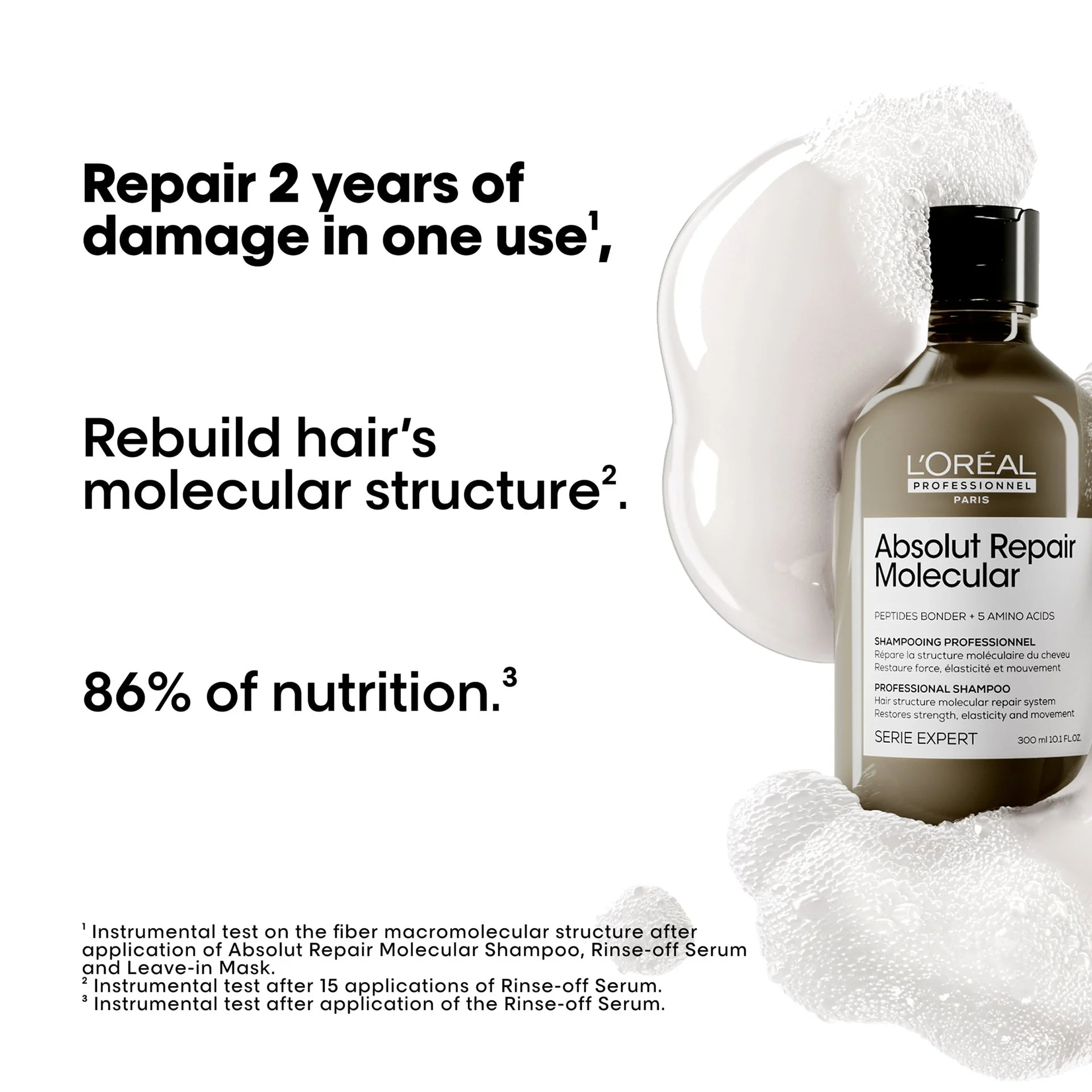 Loreal Professionnel Absolut Repair Molecular Sulfate-Free Molecular Repairing Shampoo 2