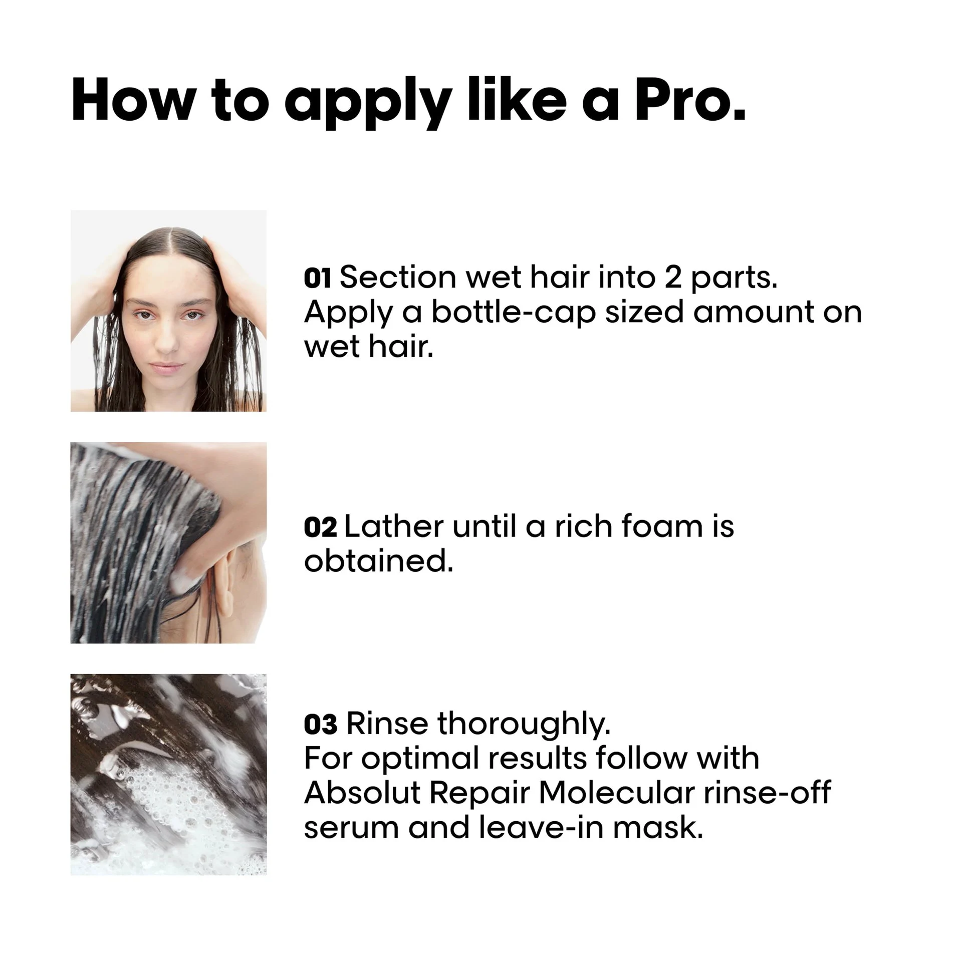 Loreal Professionnel Absolut Repair Molecular Sulfate-Free Molecular Repairing Shampoo 5
